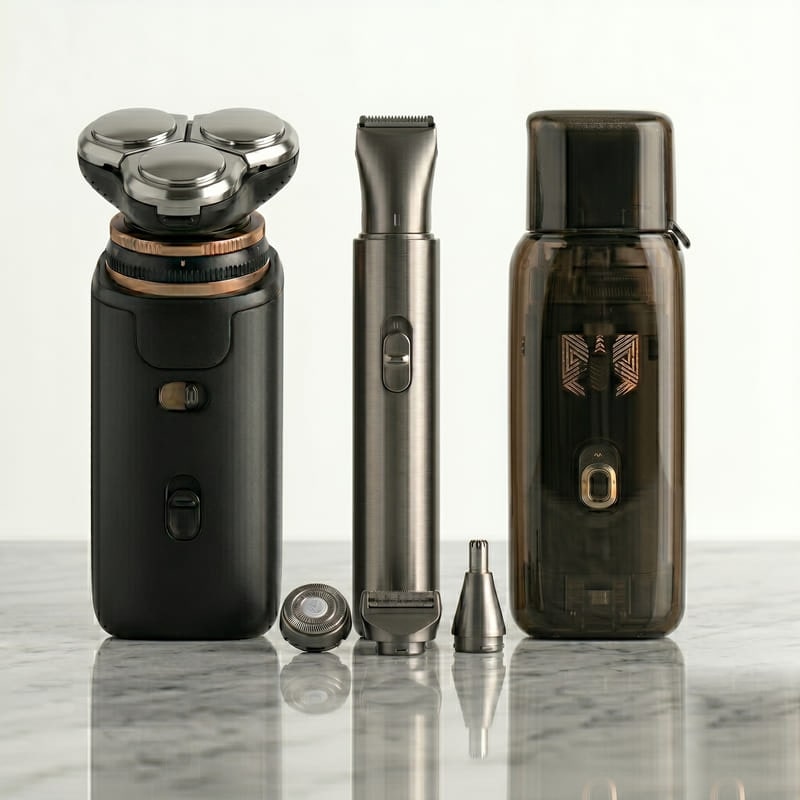 Personal care and grooming product still life