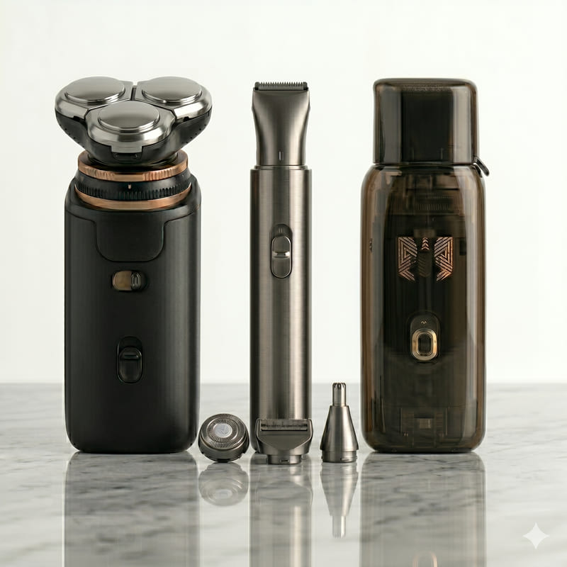 Personal care and grooming product still life