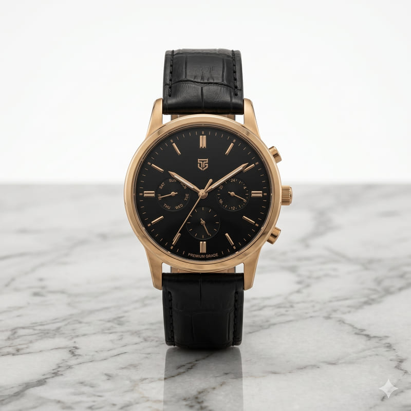 Premium watch on a soft surface